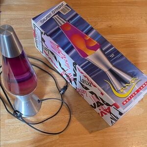 Vintage 70d Silver Streak Lava Motion Lamp in Purple and Orange